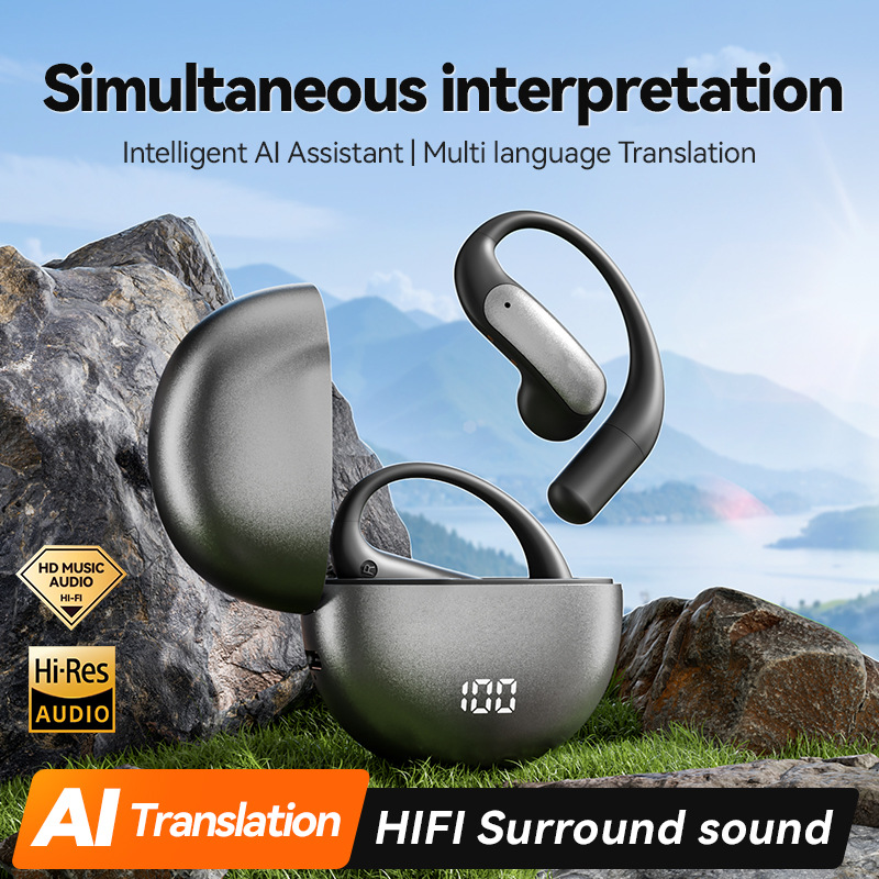 M118 AI Translation Wireless Earbuds – Bluetooth OWS In-Ear, Long Battery Life