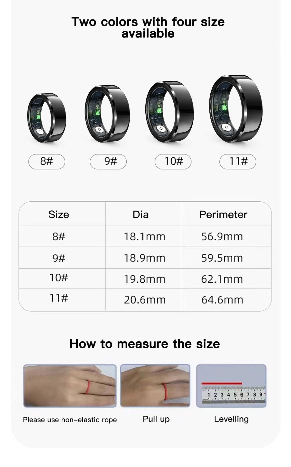 R6 Smart Ring – Heart Rate, Blood Pressure & Sleep Tracker