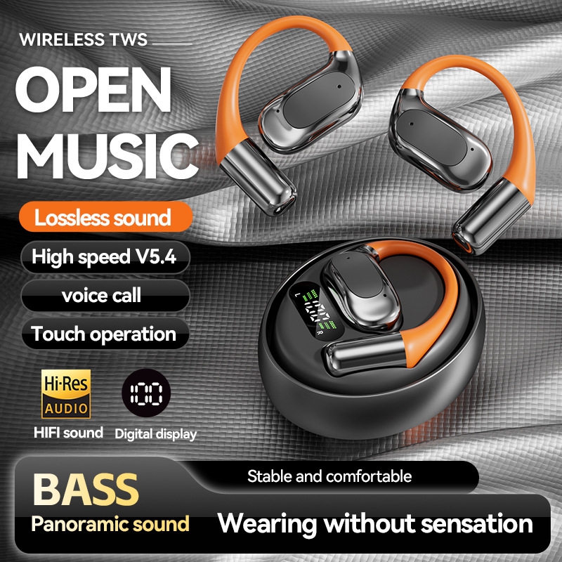 M113 Rotating OWS AI Translation Wireless Earbuds – Noise Cancelling Over-Ear Bluetooth Sports Earbuds