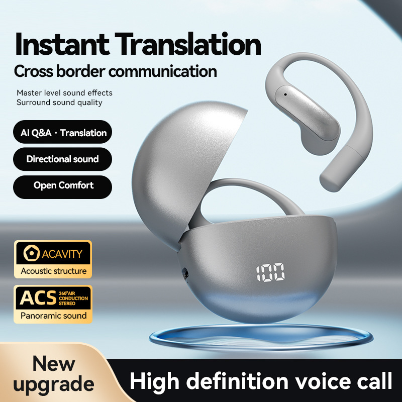 M118 AI Translation Wireless Earbuds – Bluetooth OWS In-Ear, Long Battery Life