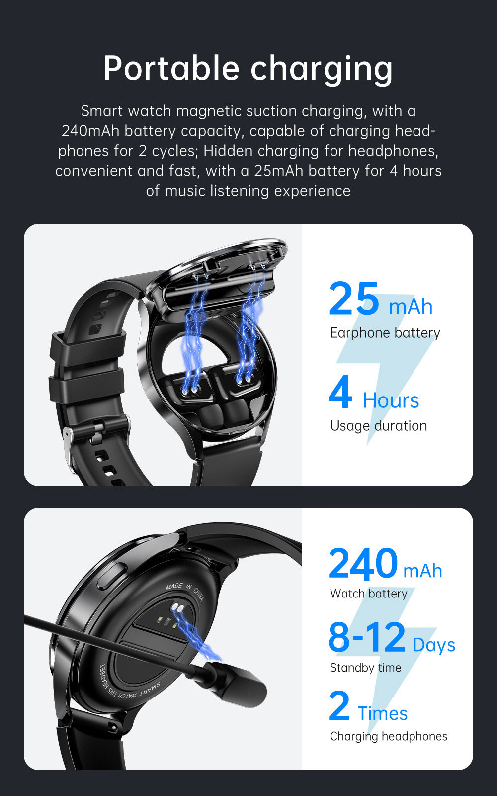 X10 Smartwatch with TWS Earbuds | 1.39" HD Screen, Waterproof, Bluetooth Call, Ultra-Thin Design
