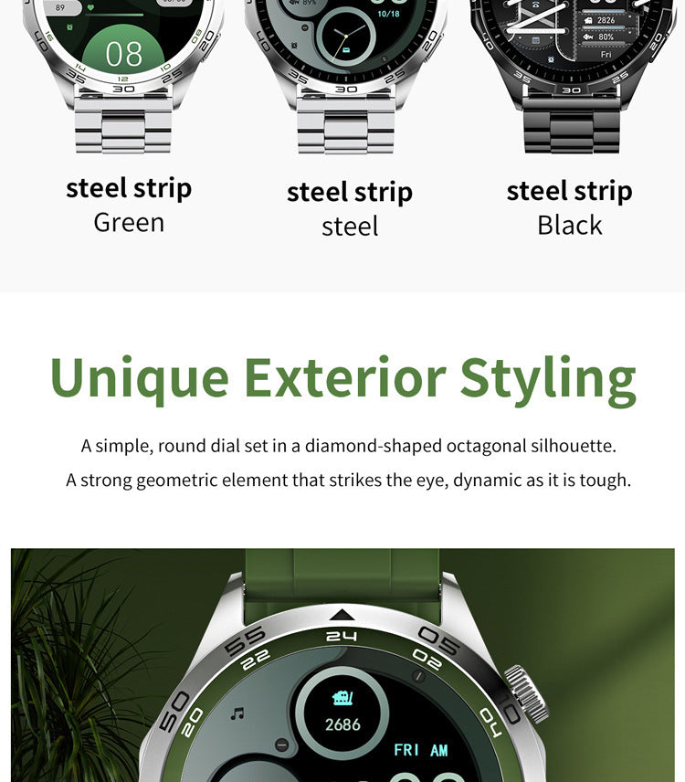 KM29 Smartwatch | 1.43" AMOLED Round Screen, Bluetooth Call, Waterproof, Health Tracking