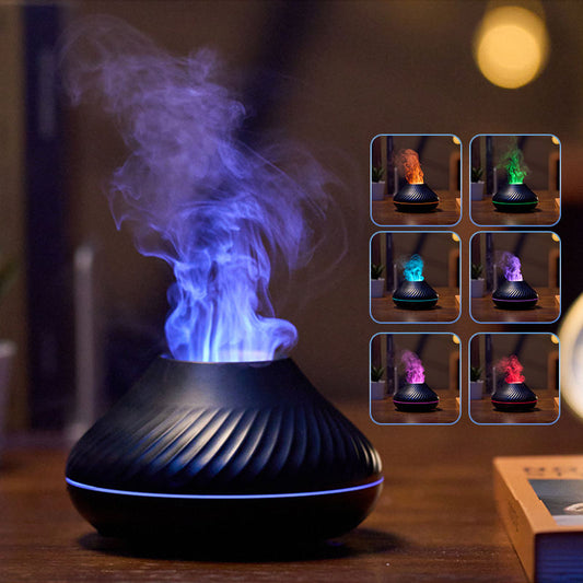 Kinetic Flame Humidifier & Aroma Diffuser | Ultra-Silent Mist, 7-Color Ambient Light, Waterless Auto-Off