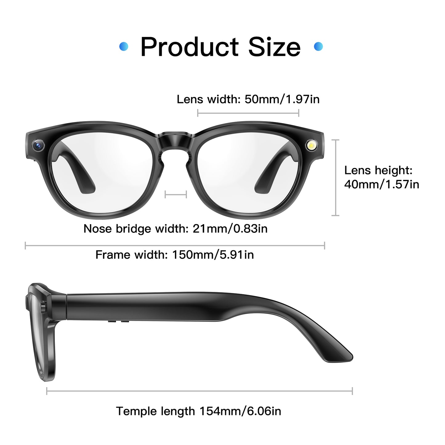 GS380 AI Smart Glasses – Camera, Video & Voice Assistant