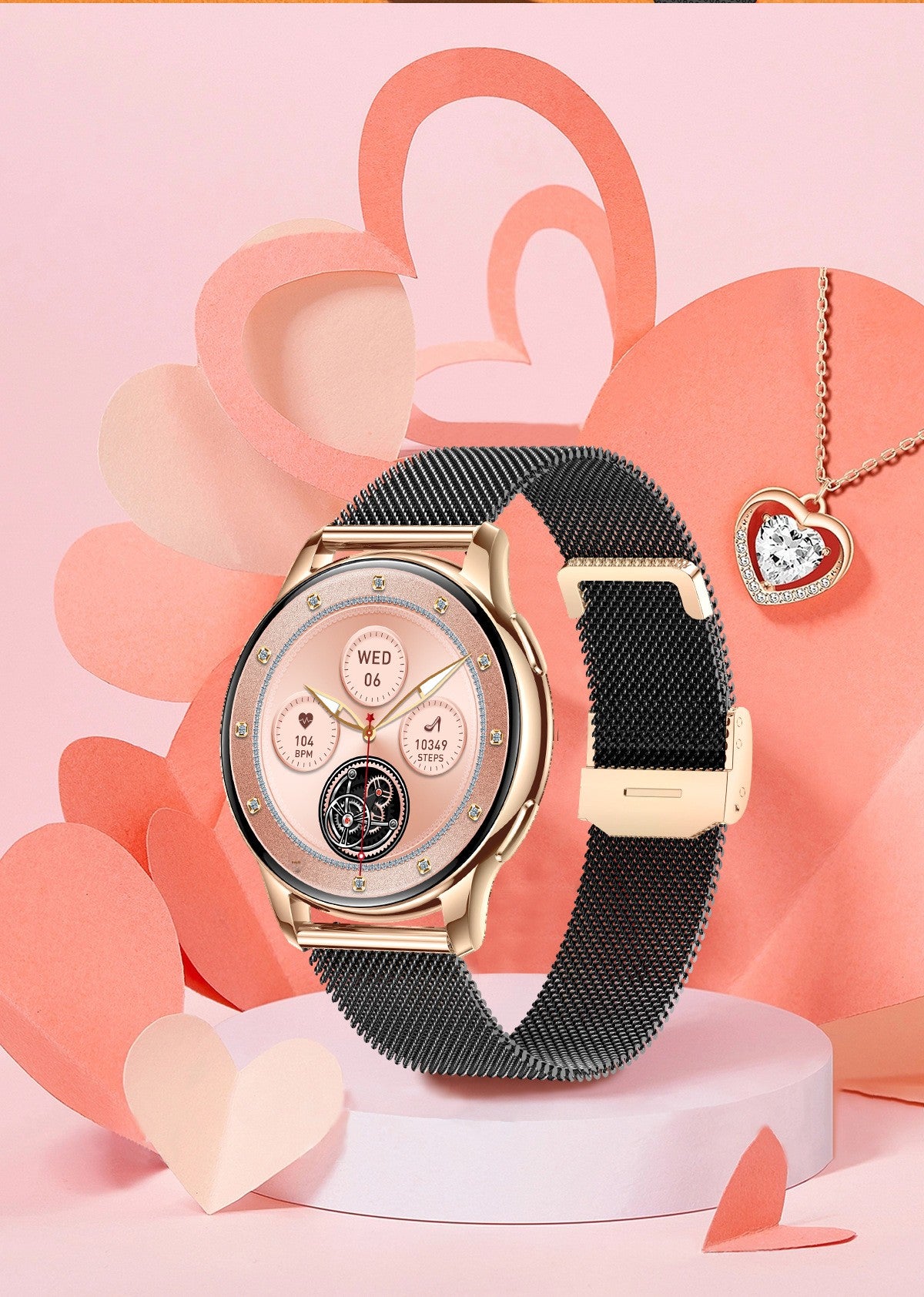 Y11 Elegant Smartwatch for Women | AMOLED Round Screen, Bluetooth Calling, Health & Fitness Monitor