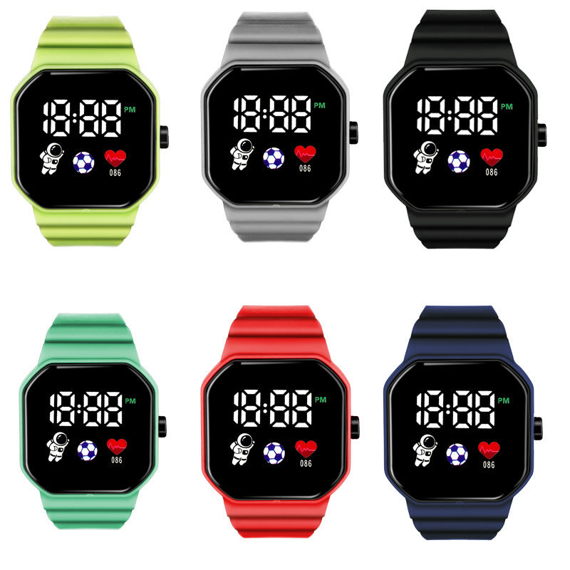LED Student Electronic Watch – Korean Style, Colorful Light, Unisex Sports Design