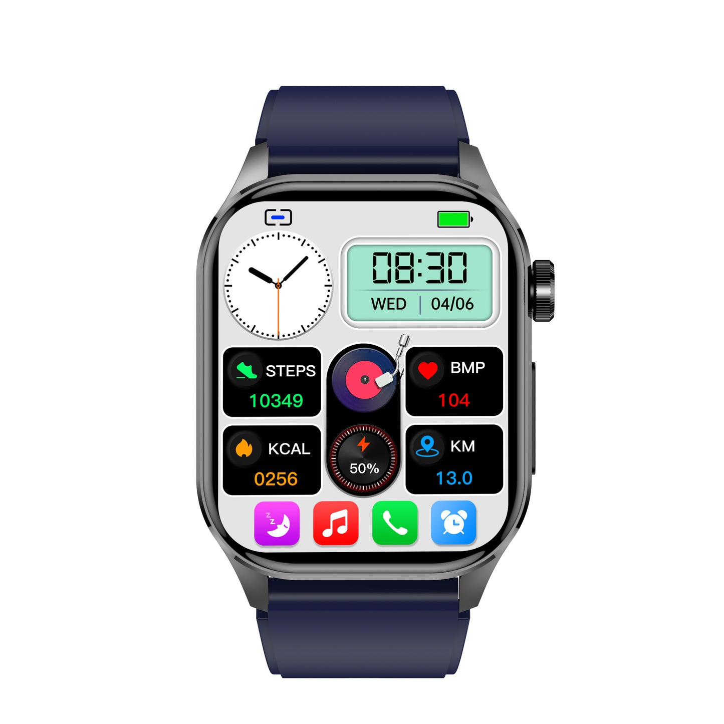 ET580 Smartwatch – Non-Invasive Blood Glucose, Body Temperature, Body Fat, Blood Pressure & Heart Rate Monitoring with Bluetooth Call