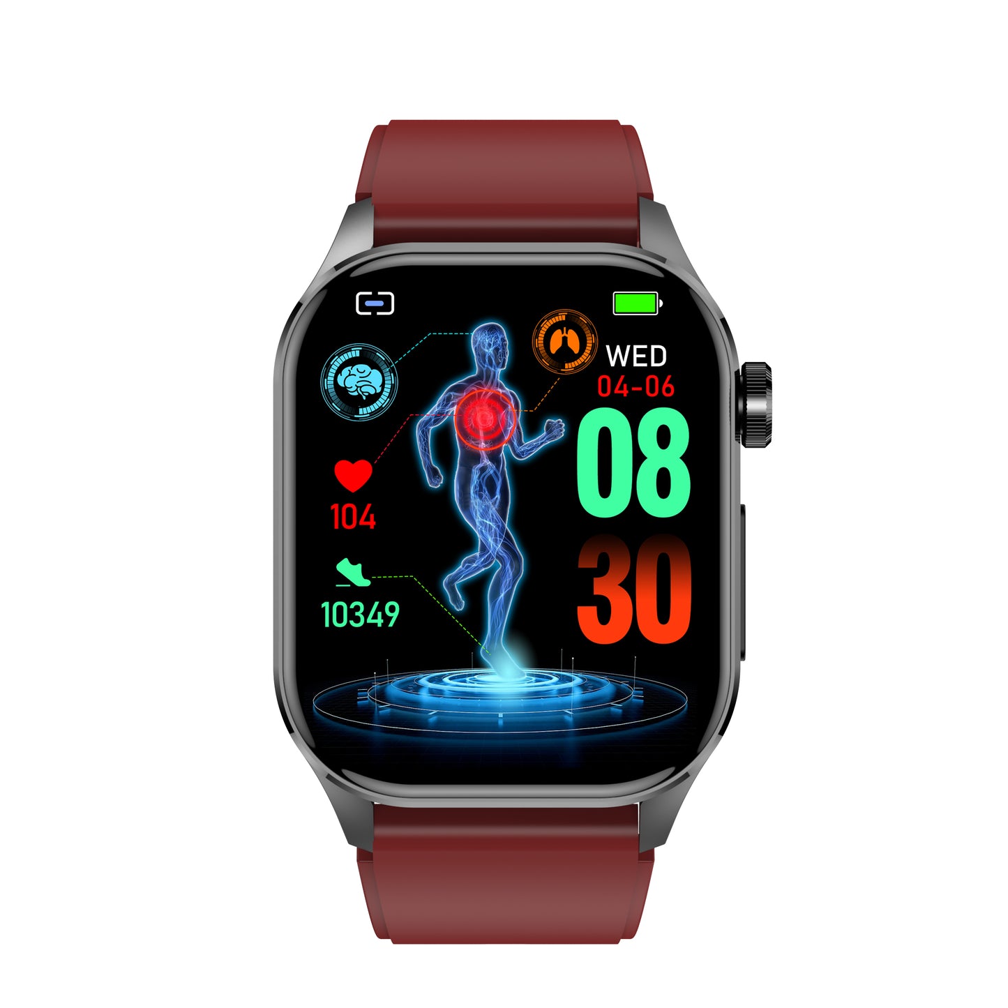 ET580 Smartwatch – Non-Invasive Blood Glucose, Body Temperature, Body Fat, Blood Pressure & Heart Rate Monitoring with Bluetooth Call
