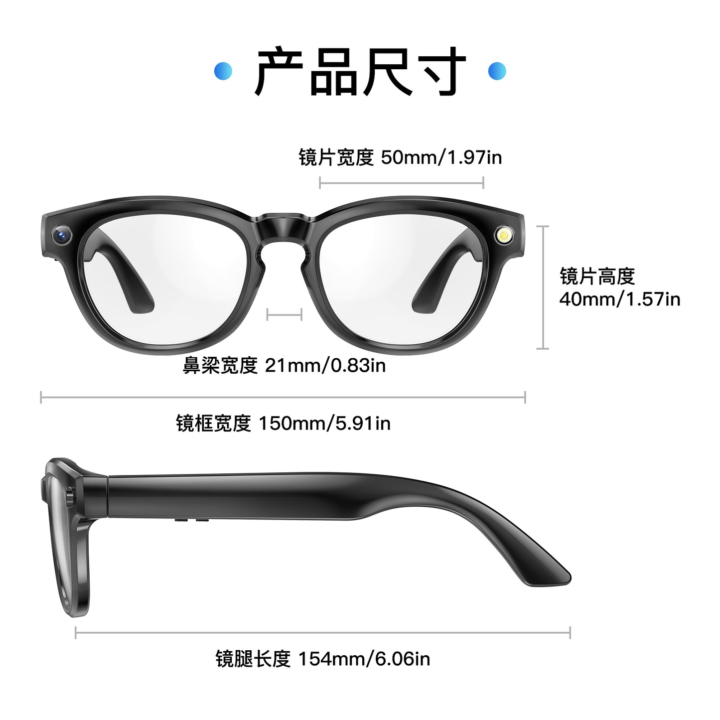 GS380 AI Smart Glasses – Camera, Video & Voice Assistant
