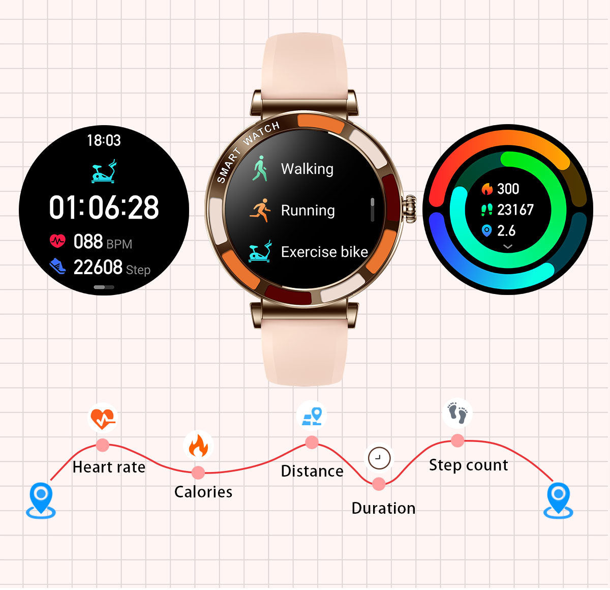 H20 Smart Watch – 1.69″ HD Screen, Bluetooth Calls & Waterproof Fitness Tracker