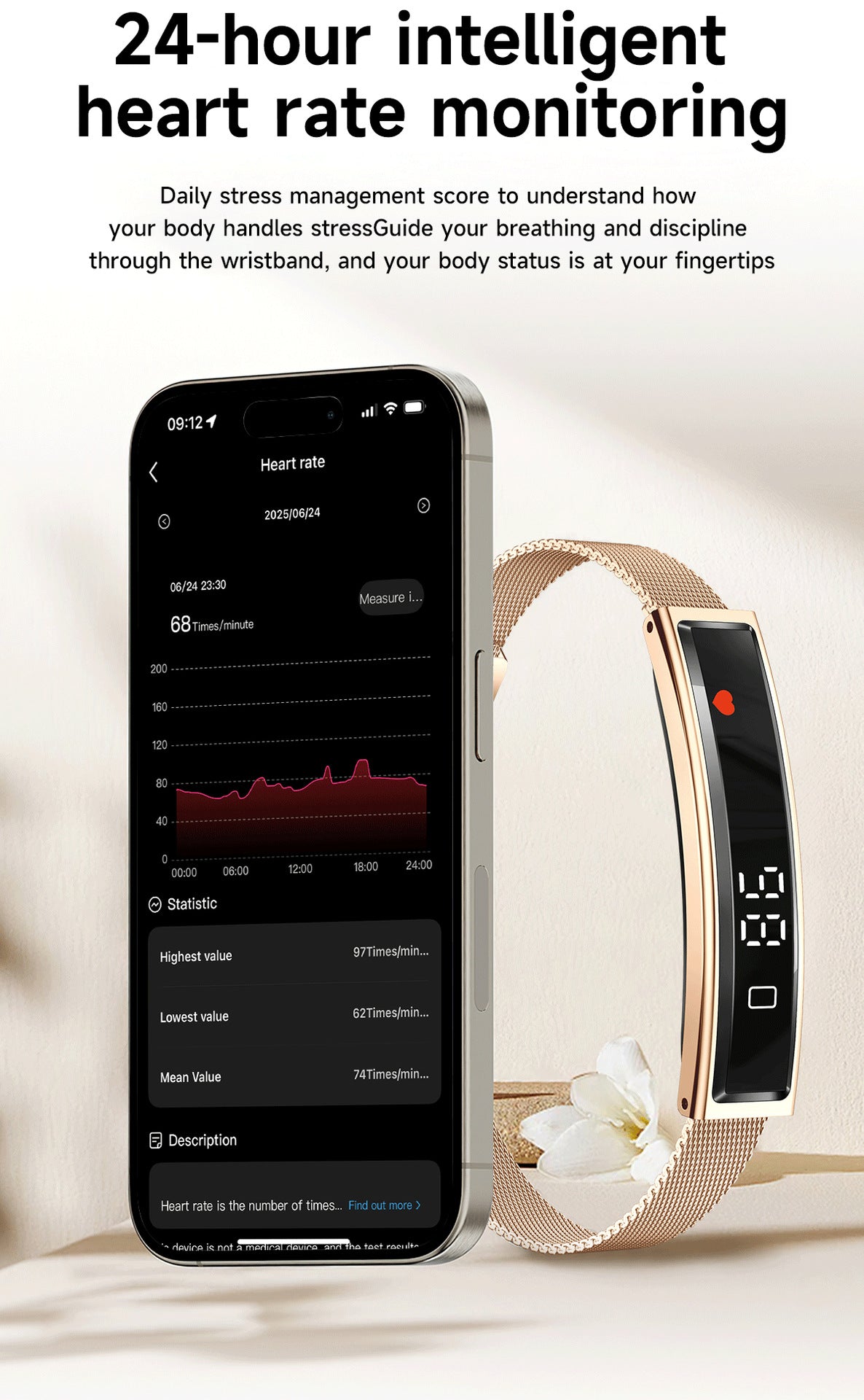 B3 Smart Bracelet – Heart Rate, Sleep & Blood Oxygen Tracking
