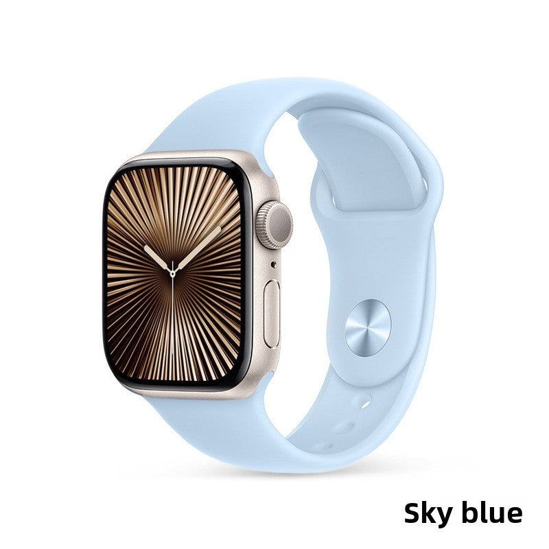 Liquid Silicone Sport Band for Apple Watch S10/S9/S8 – Soft, Durable, Official Style