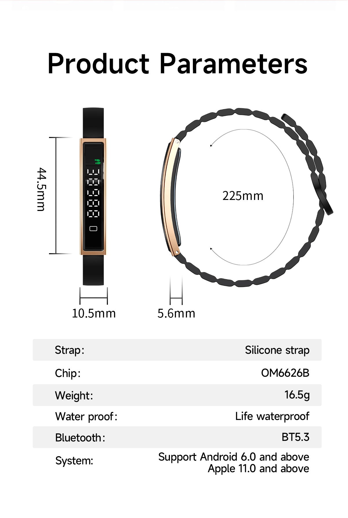 B3 Smart Bracelet – Heart Rate, Sleep & Blood Oxygen Tracking
