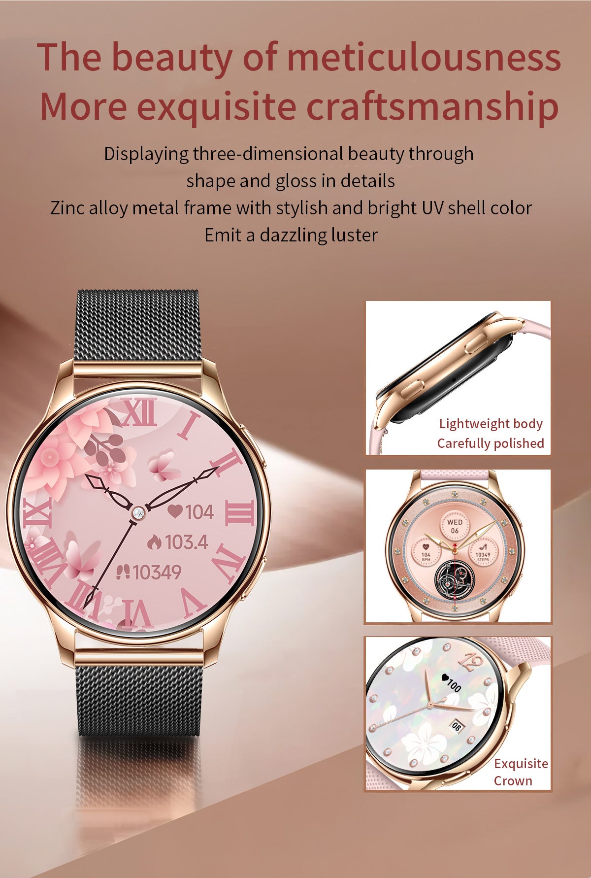 Y11 Elegant Smartwatch for Women | AMOLED Round Screen, Bluetooth Calling, Health & Fitness Monitor