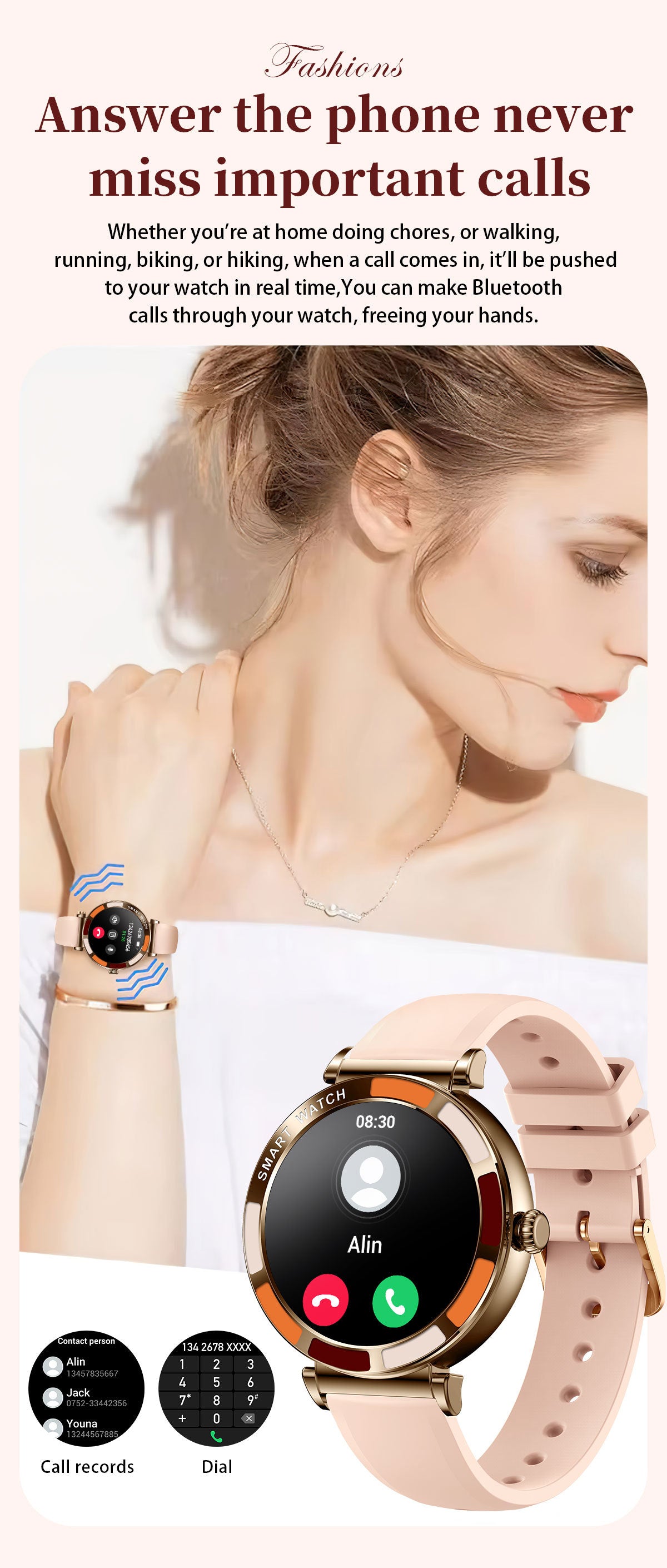 H20 Smart Watch – 1.69″ HD Screen, Bluetooth Calls & Waterproof Fitness Tracker