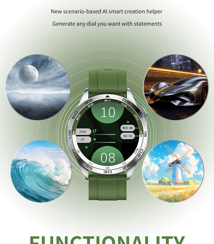 KM29 Smartwatch | 1.43" AMOLED Round Screen, Bluetooth Call, Waterproof, Health Tracking