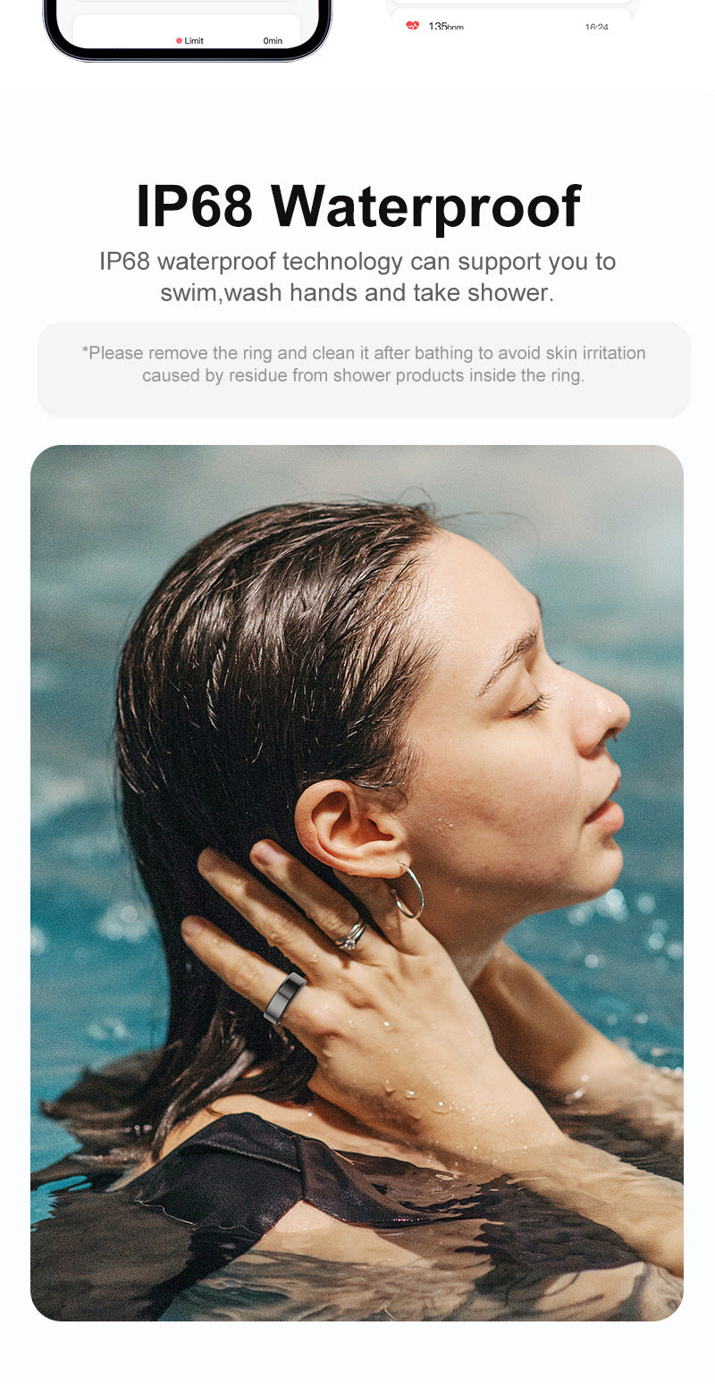 R02 Smart Ring | Health & Sleep Tracker – Heart Rate, SpO₂, Step, Remote Control