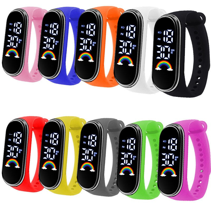 LED Student Electronic Watch – Korean Style, Colorful Light, Unisex Sports Design