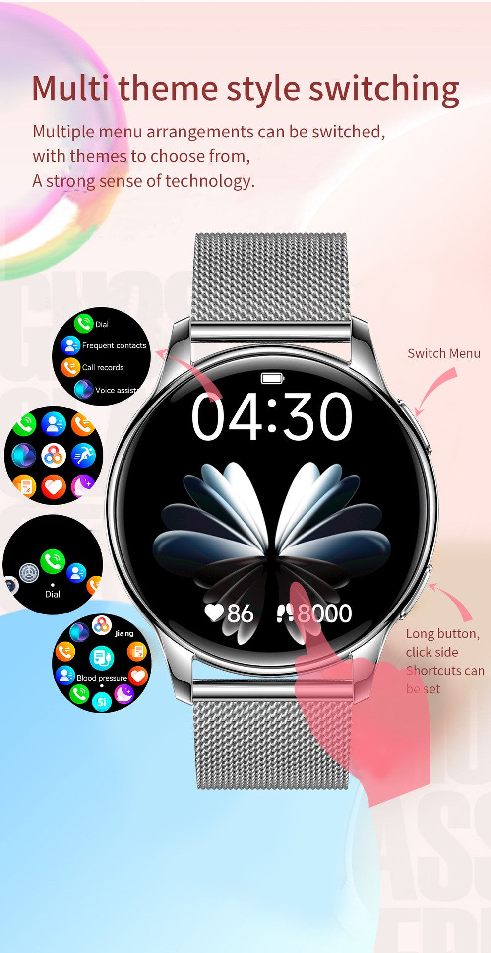 Y11 Elegant Smartwatch for Women | AMOLED Round Screen, Bluetooth Calling, Health & Fitness Monitor