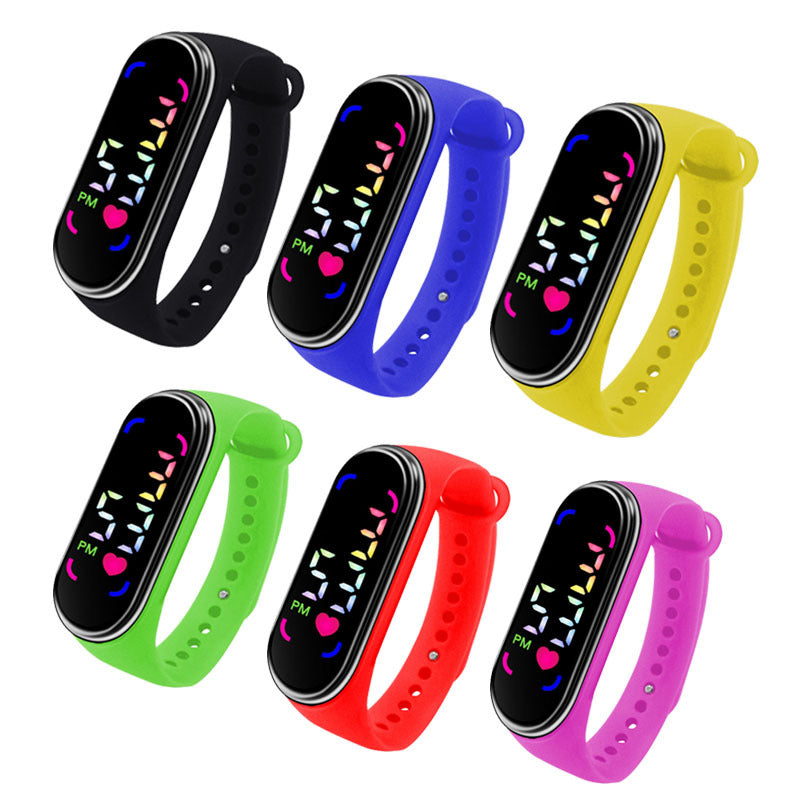 LED Student Electronic Watch – Korean Style, Colorful Light, Unisex Sports Design