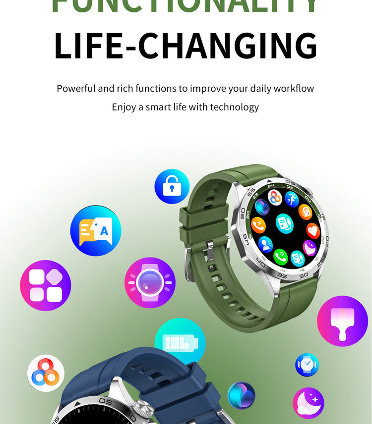 KM29 Smartwatch | 1.43" AMOLED Round Screen, Bluetooth Call, Waterproof, Health Tracking
