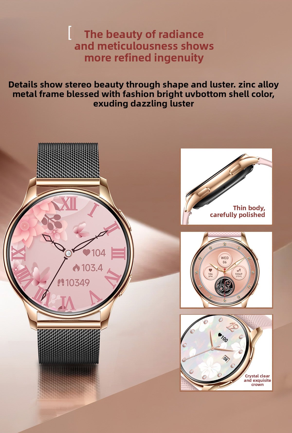 Y11 Elegant Smartwatch for Women | AMOLED Round Screen, Bluetooth Calling, Health & Fitness Monitor