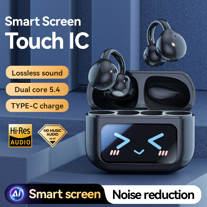 M100 Wireless Bluetooth Bone Conduction Headphones – Open-Ear Clip-On Noise Cancelling with Long Battery Life