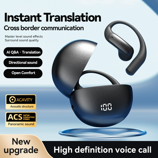 M118 AI Translation Wireless Earbuds – Bluetooth OWS In-Ear, Long Battery Life