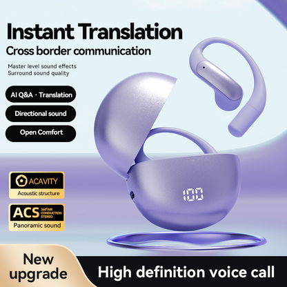 M118 AI Translation Wireless Earbuds – Bluetooth OWS In-Ear, Long Battery Life