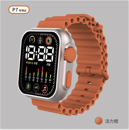 LED Student Electronic Watch – Korean Style, Colorful Light, Unisex Sports Design