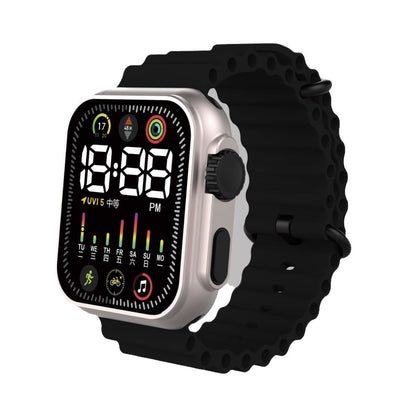 LED Student Electronic Watch – Korean Style, Colorful Light, Unisex Sports Design