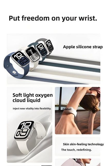 Liquid Silicone Sport Band for Apple Watch S10/S9/S8 – Soft, Durable, Official Style