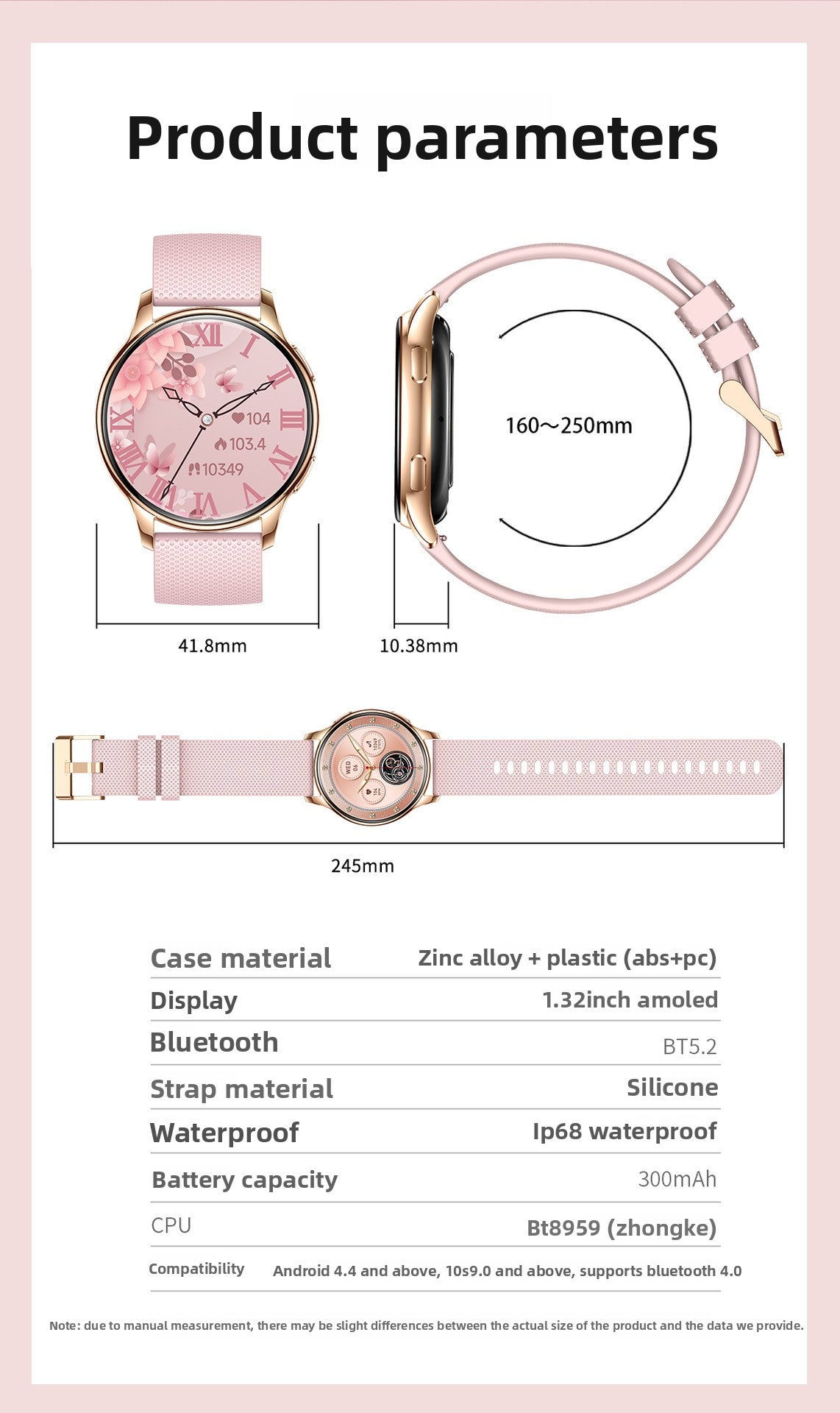 Y11 Elegant Smartwatch for Women | AMOLED Round Screen, Bluetooth Calling, Health & Fitness Monitor