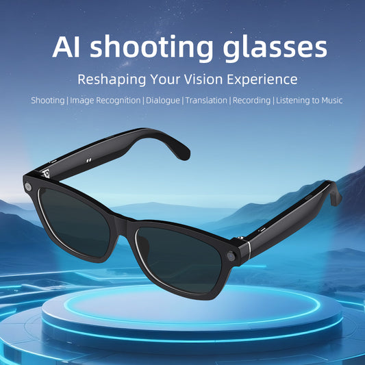 V03 AI Photography Glasses – 5MP Camera, Object Recognition & Voice Translation