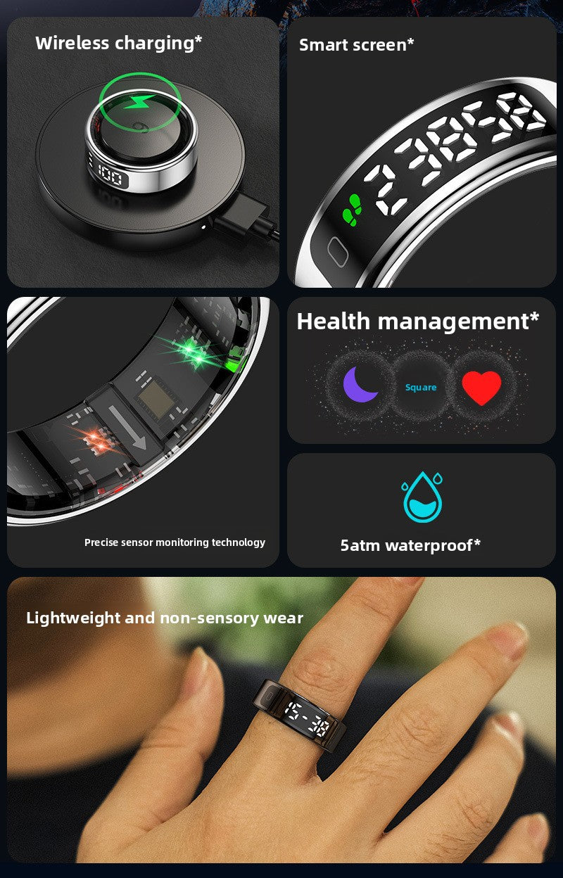 R11 Smart Ring – Gesture Control, Health Tracking & LED Display