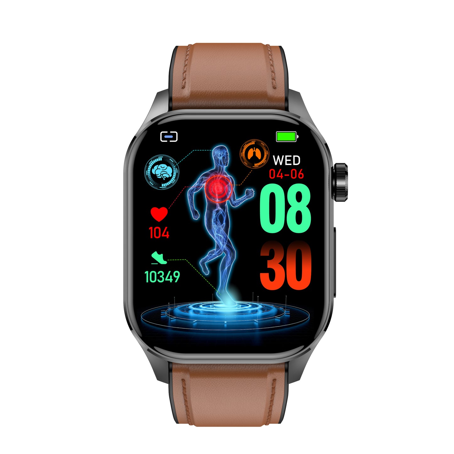 ET580 Smartwatch – Non-Invasive Blood Glucose, Body Temperature, Body Fat, Blood Pressure & Heart Rate Monitoring with Bluetooth Call