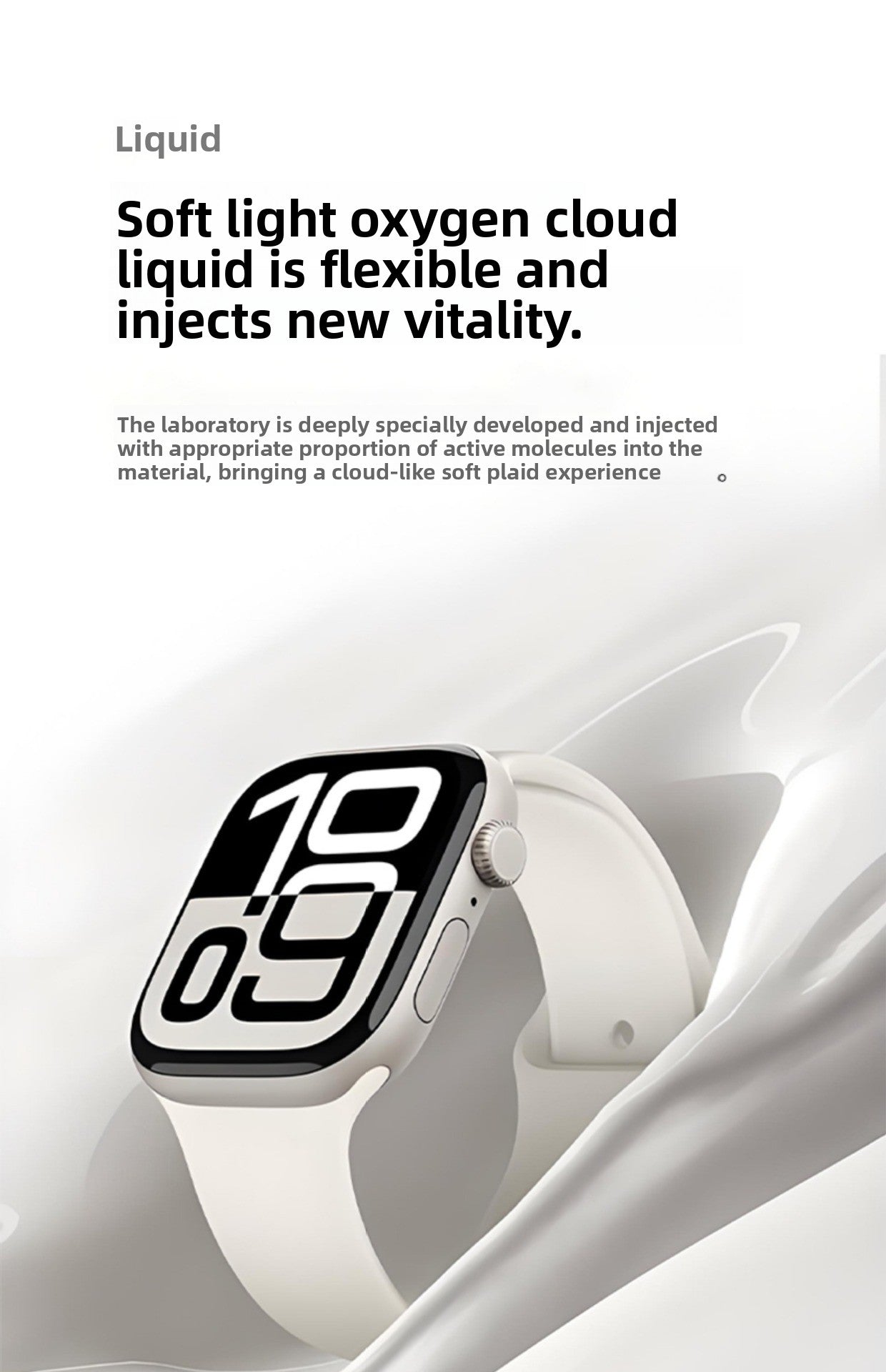 Liquid Silicone Sport Band for Apple Watch S10/S9/S8 – Soft, Durable, Official Style