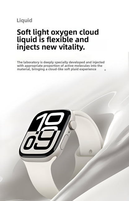Liquid Silicone Sport Band for Apple Watch S10/S9/S8 – Soft, Durable, Official Style