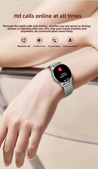 Y11 Elegant Smartwatch for Women | AMOLED Round Screen, Bluetooth Calling, Health & Fitness Monitor