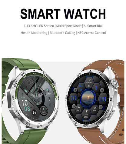 KM29 Smartwatch | 1.43" AMOLED Round Screen, Bluetooth Call, Waterproof, Health Tracking