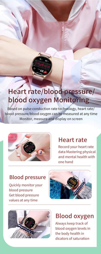 Y11 Elegant Smartwatch for Women | AMOLED Round Screen, Bluetooth Calling, Health & Fitness Monitor