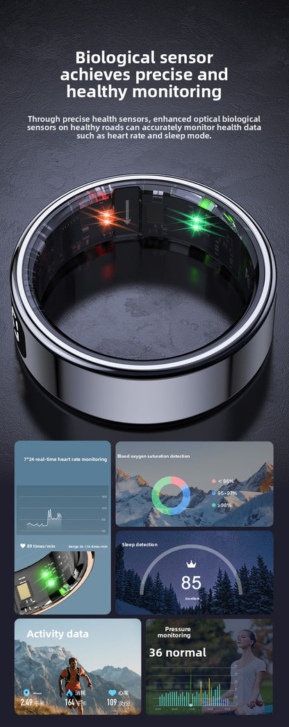 R11 Smart Ring – Gesture Control, Health Tracking & LED Display