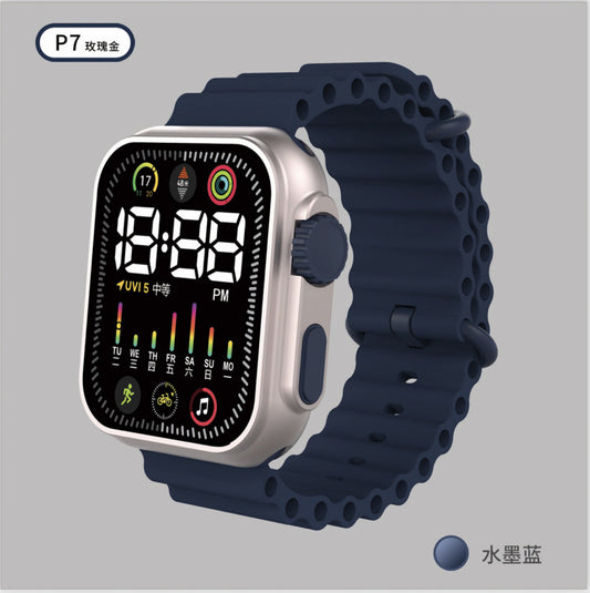 LED Student Electronic Watch – Korean Style, Colorful Light, Unisex Sports Design