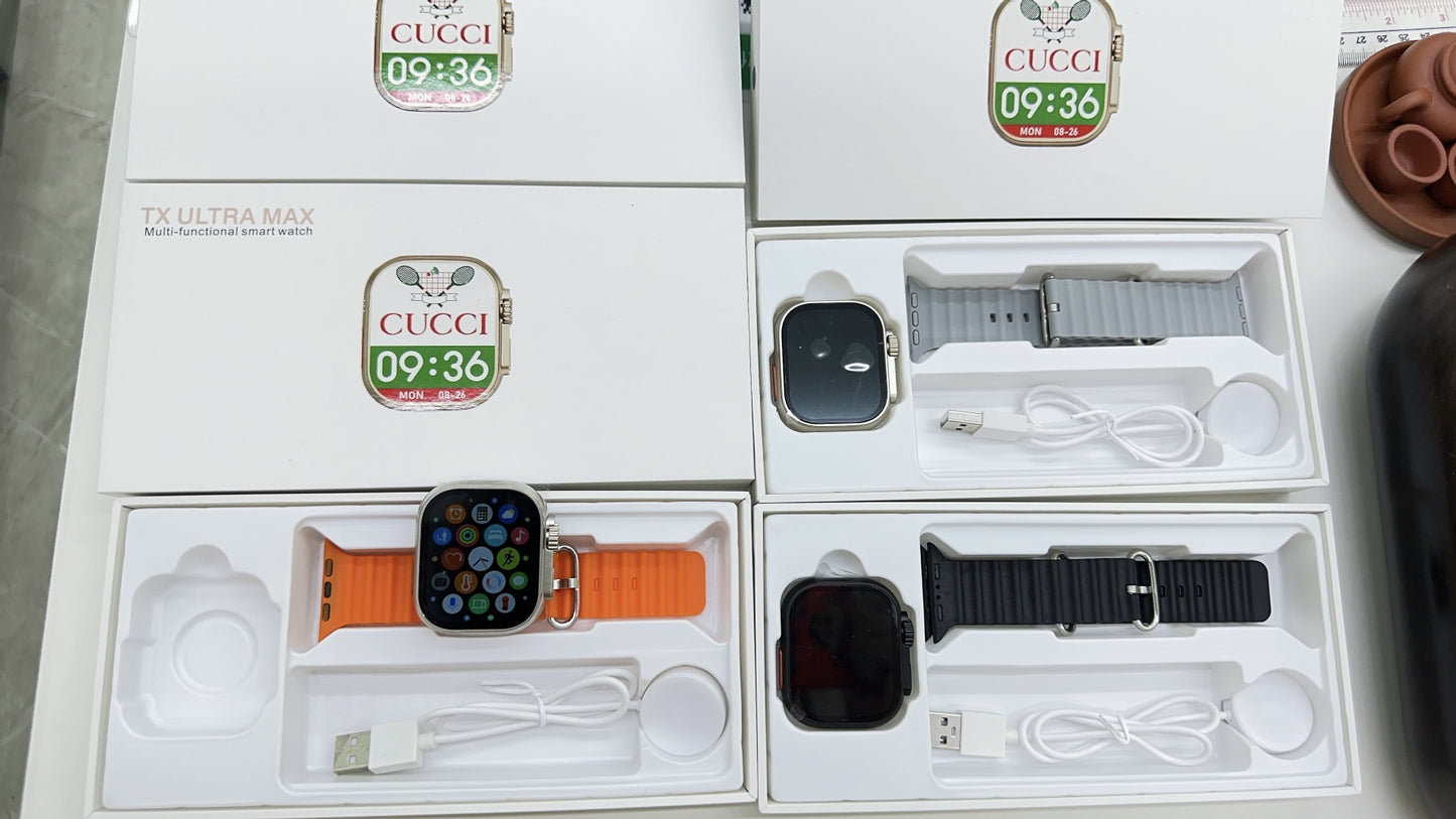 S9 Watch 9TX Max Smartwatch | NFC, Bluetooth Calling, Heart Rate & Blood Pressure Monitor