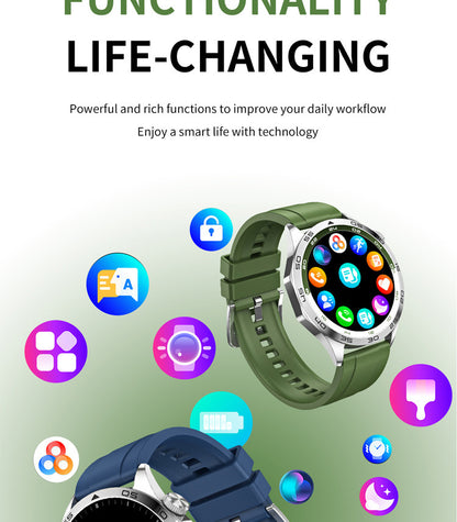 KM29 Smartwatch | 1.43" AMOLED Round Screen, Bluetooth Call, Waterproof, Health Tracking